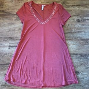 V-neck T-shirt dress